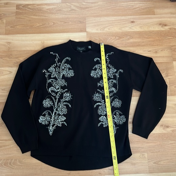 Ted Baker Black Embellished Sequin Sweater - Picture 13 of 16